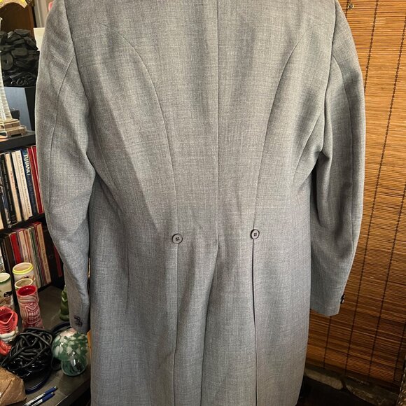 Vintage Grey Pierre Cardin Tuxedo Long Jacket with Tails 44L - Picture 2 of 4